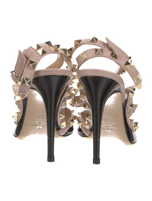 Valentino Rockstud Accents Patent Leather T-Strap Pumps