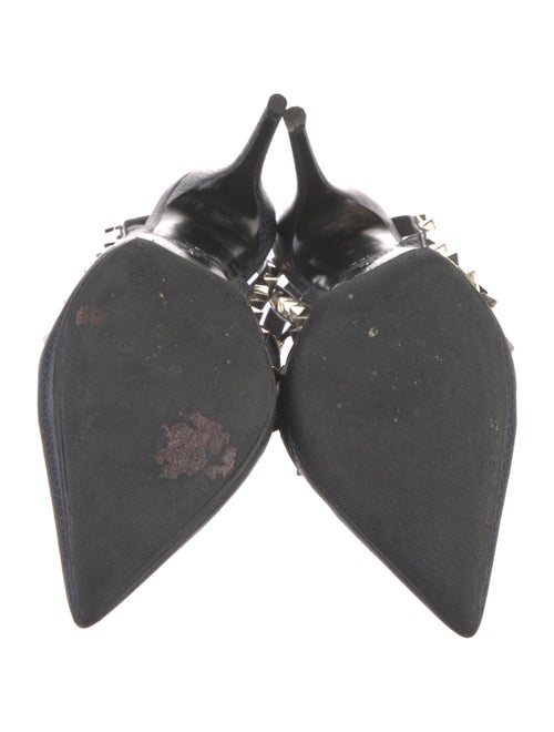 Valentino Rockstud Accents Leather T-Strap Pumps