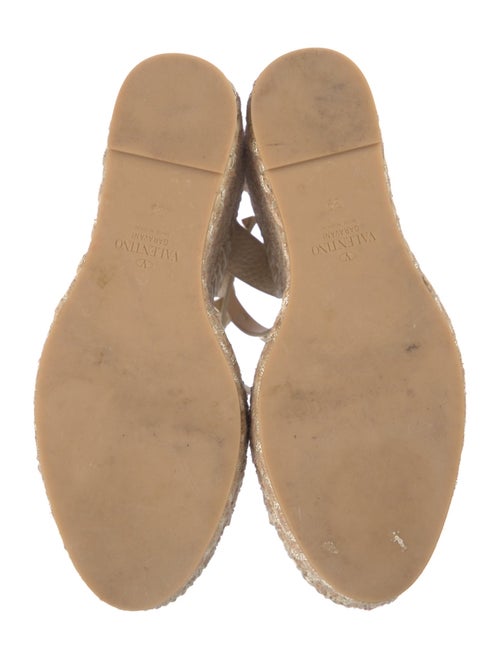 Valentino Rockstud Accents Leather Espadrilles