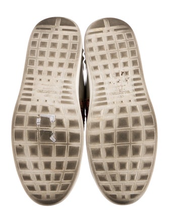 Valentino Rockstud Accents Leather Sneakers