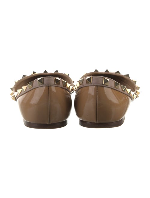 Valentino Rockstud Accents Patent Leather Ballet Flats