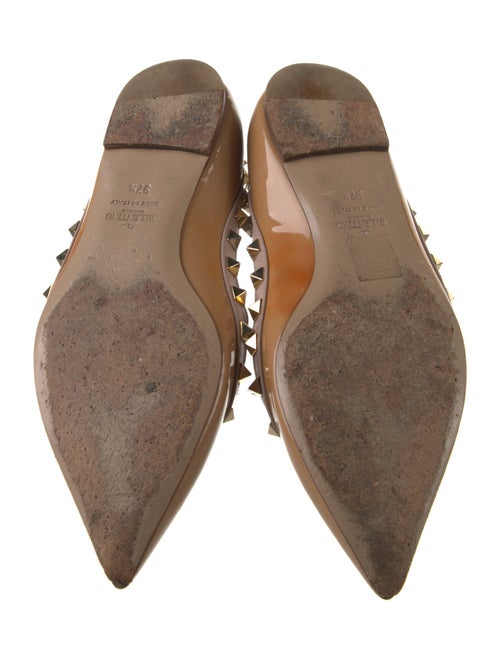 Valentino Rockstud Accents Patent Leather Ballet Flats