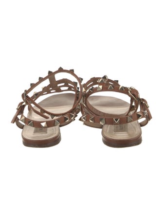 Valentino Rockstud Accents Leather Gladiator Sandals