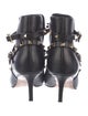 Valentino Rockstud Accents Leather Moto Boots