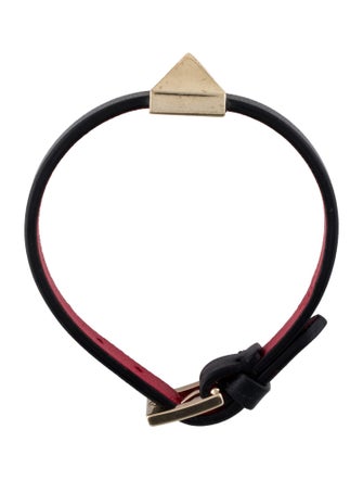 Valentino Leather Wrap Bracelet