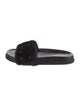 Valentino Rockstud Accents Fur Slides