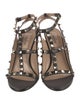 Valentino Rockstud Accents Leather T-Strap Sandals