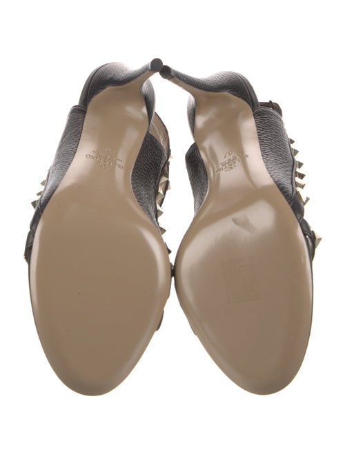 Valentino Rockstud Accents Leather T-Strap Sandals