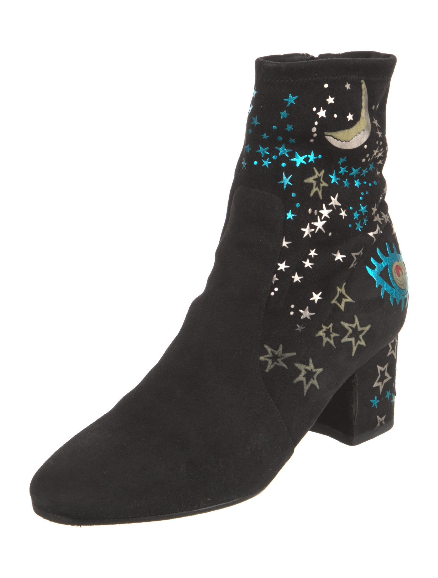 Valentino Suede Printed Boots