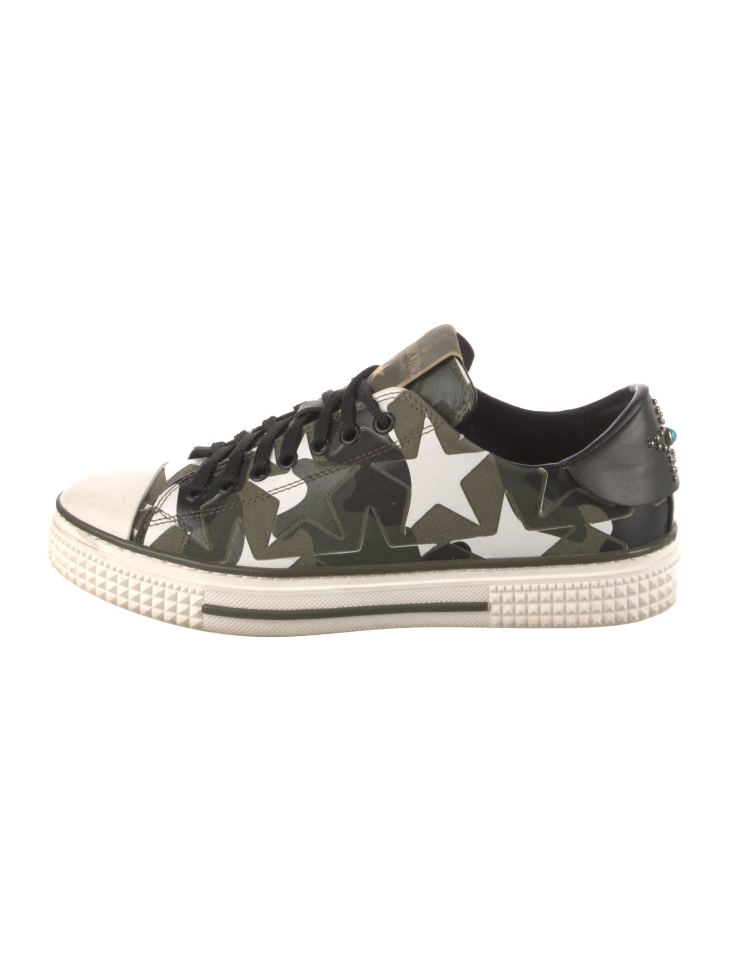 Valentino Printed Studded Accents Sneakers