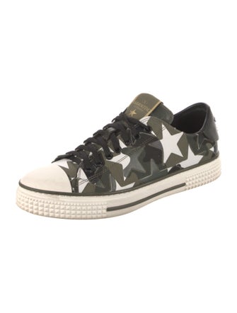 Valentino Printed Studded Accents Sneakers
