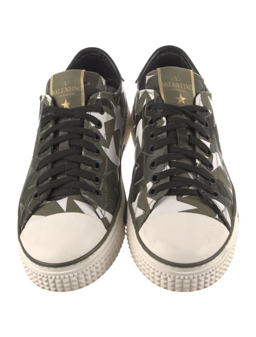 Valentino Printed Studded Accents Sneakers
