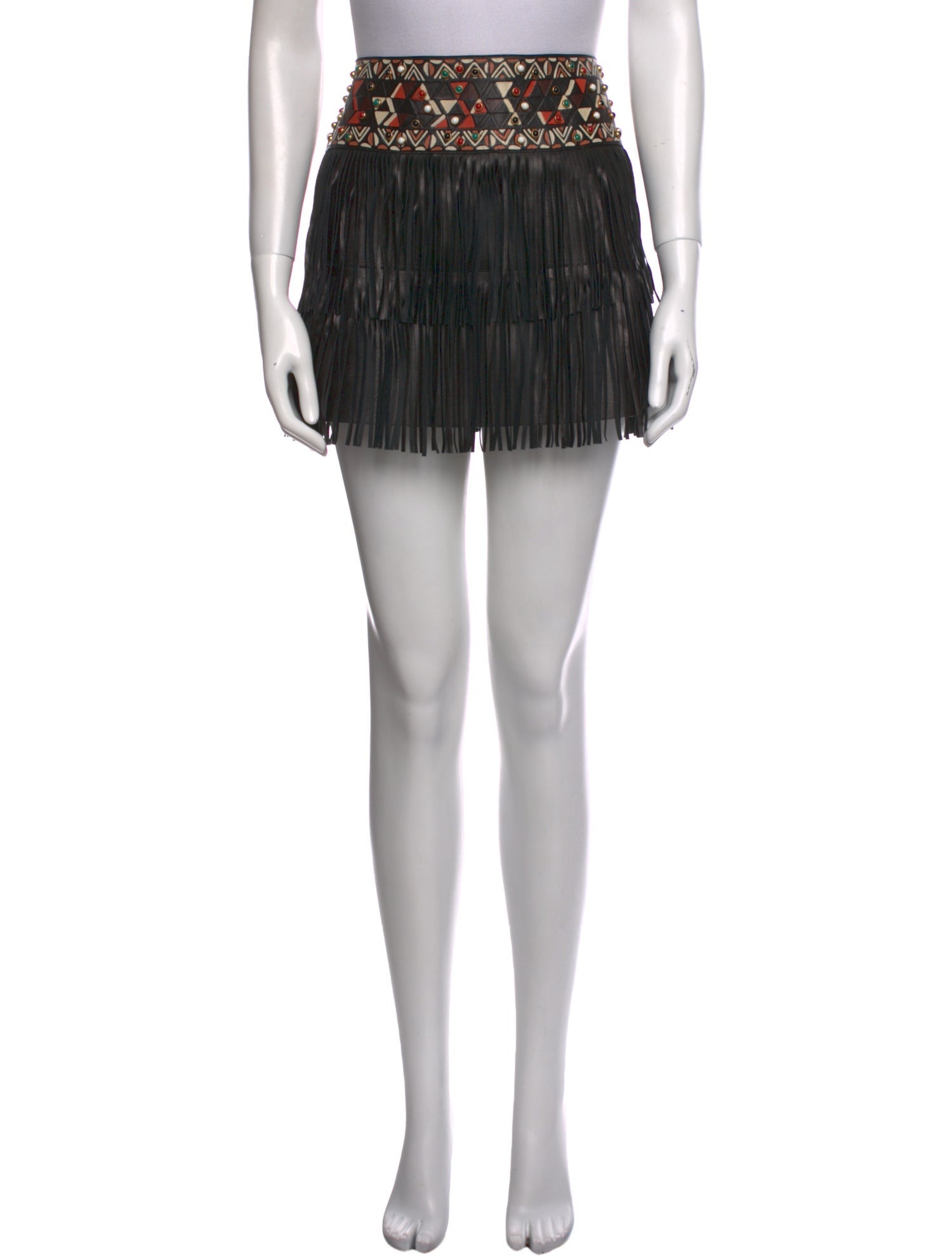 Valentino Leather Mini Skirt