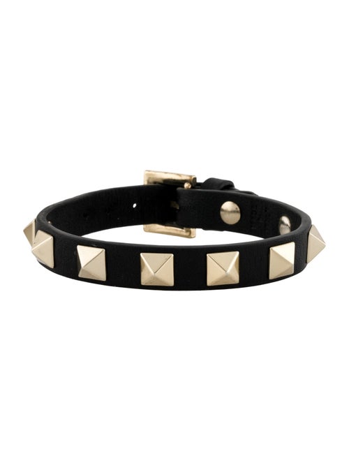 Valentino Leather Rockstud Wrap Bracelet