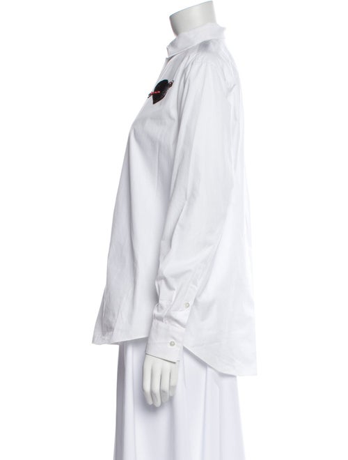 Valentino Long Sleeve Button-Up Top