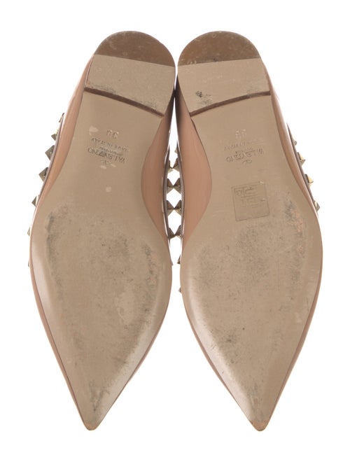 Valentino Rockstud Accents Patent Leather Ballet Flats