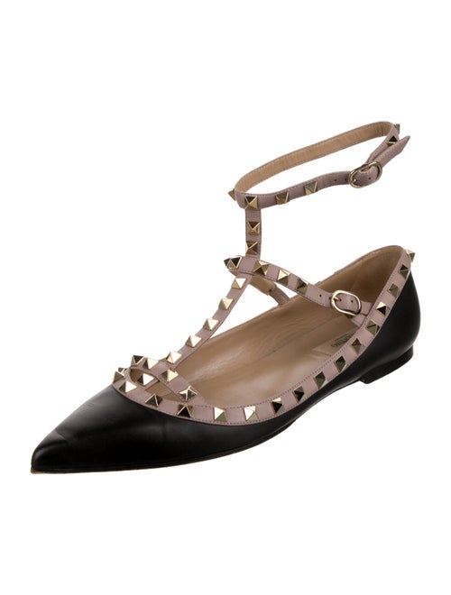Valentino Rockstud Accents Patent Leather Ballet Flats