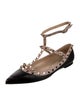 Valentino Rockstud Accents Patent Leather Ballet Flats