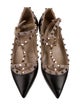 Valentino Rockstud Accents Patent Leather Ballet Flats