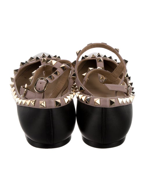Valentino Rockstud Accents Patent Leather Ballet Flats