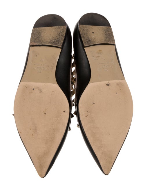 Valentino Rockstud Accents Patent Leather Ballet Flats