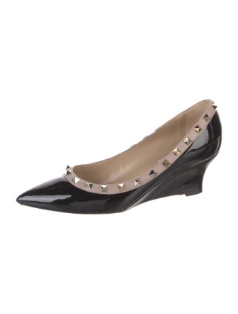 Valentino Rockstud Accents Patent Leather Pumps