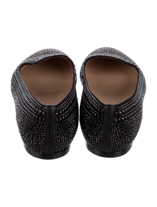 Valentino Suede Crystal Embellishments Loafers