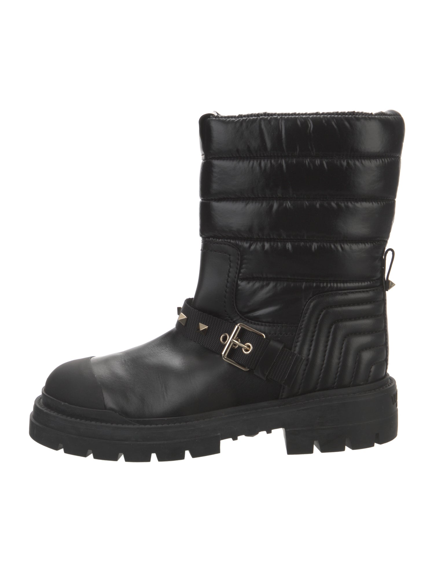 Valentino Leather Moto Boots
