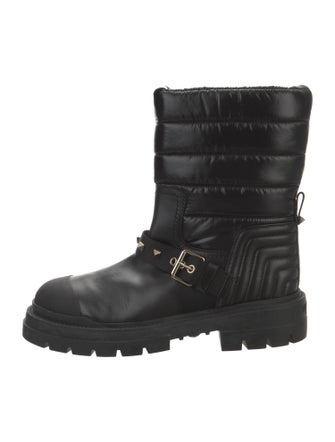 Valentino Leather Moto Boots