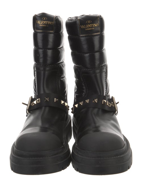 Valentino Leather Moto Boots