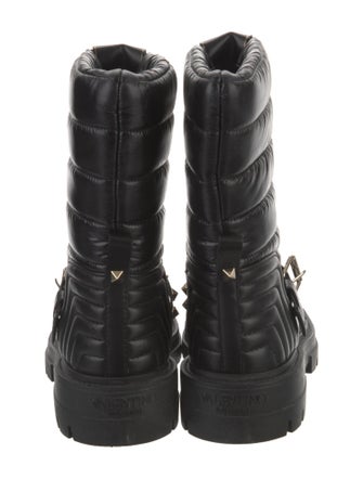 Valentino Leather Moto Boots