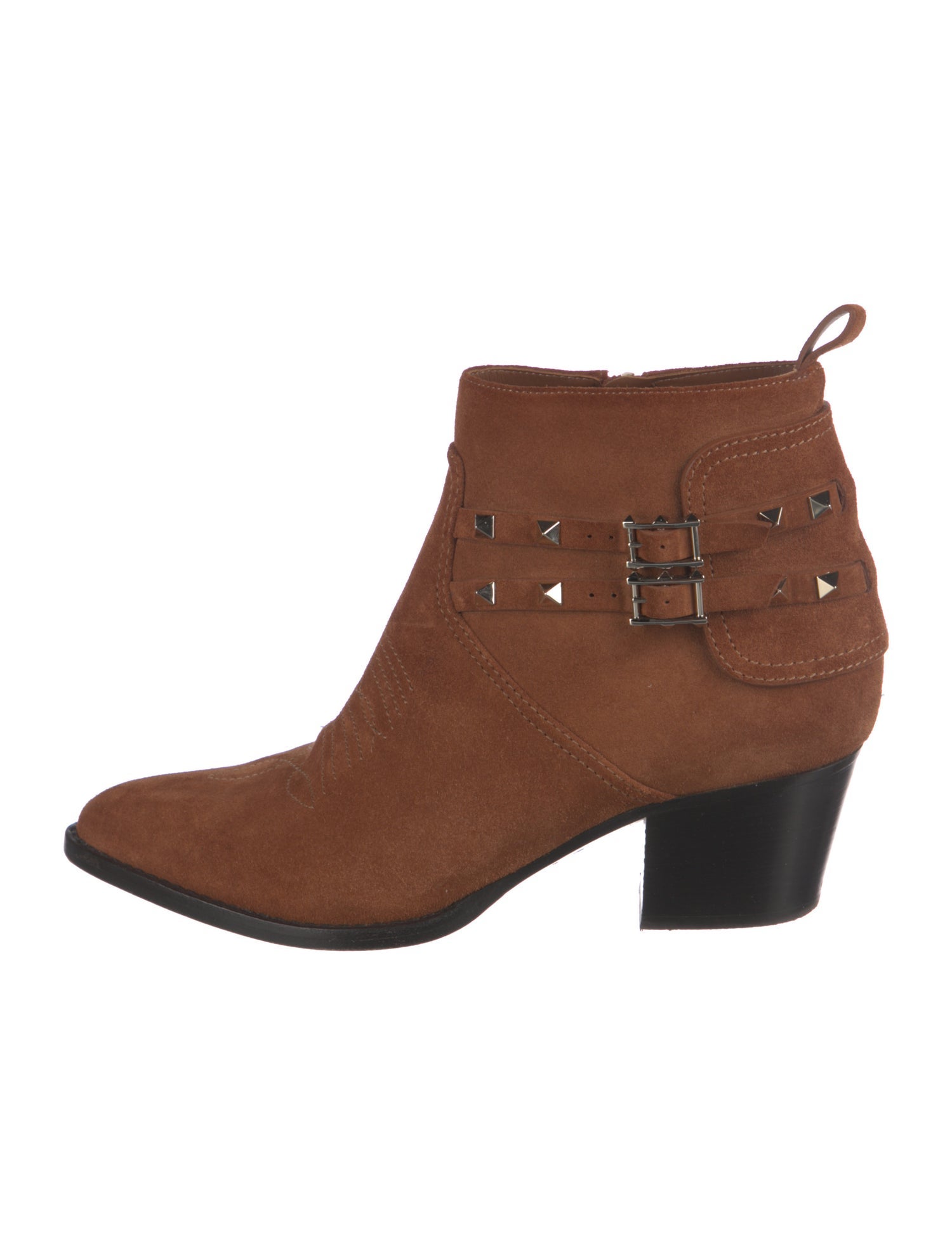 Valentino Rockstud Accents Suede Boots