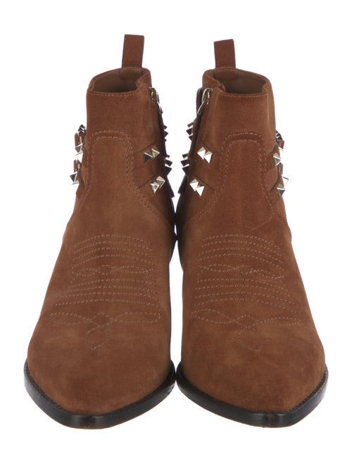 Valentino Rockstud Accents Suede Boots