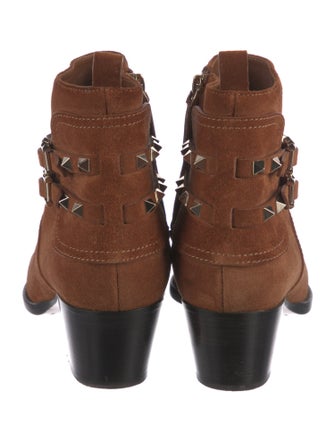 Valentino Rockstud Accents Suede Boots
