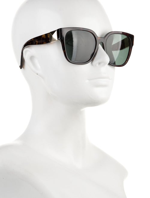 Valentino Rockstud Accents Wayfarer Sunglasses