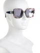 Valentino Rockstud Accents Oversize Sunglasses