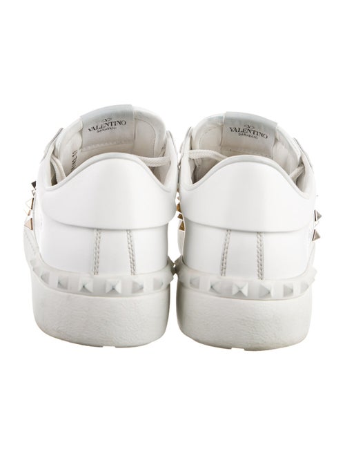 Valentino Rockstud Accents Leather Sneakers