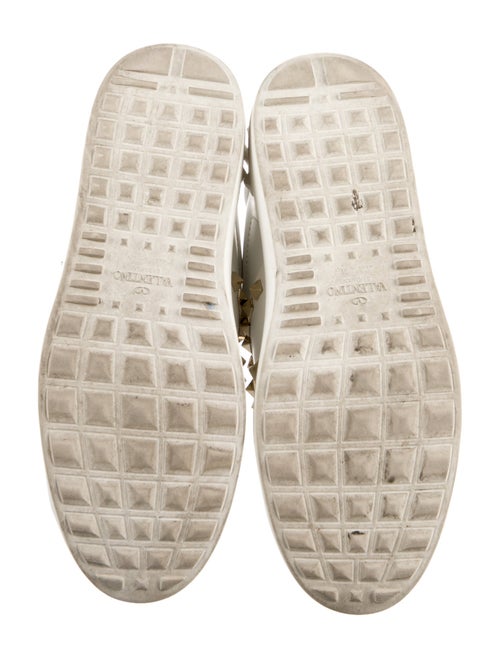 Valentino Rockstud Accents Leather Sneakers