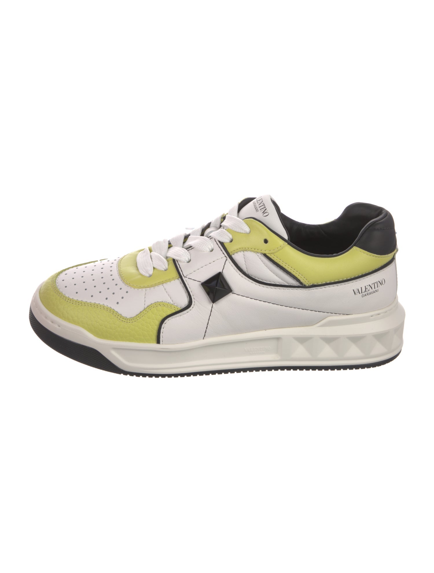 Valentino Rockstud Accents Leather Athletic Sneakers w/ Tags