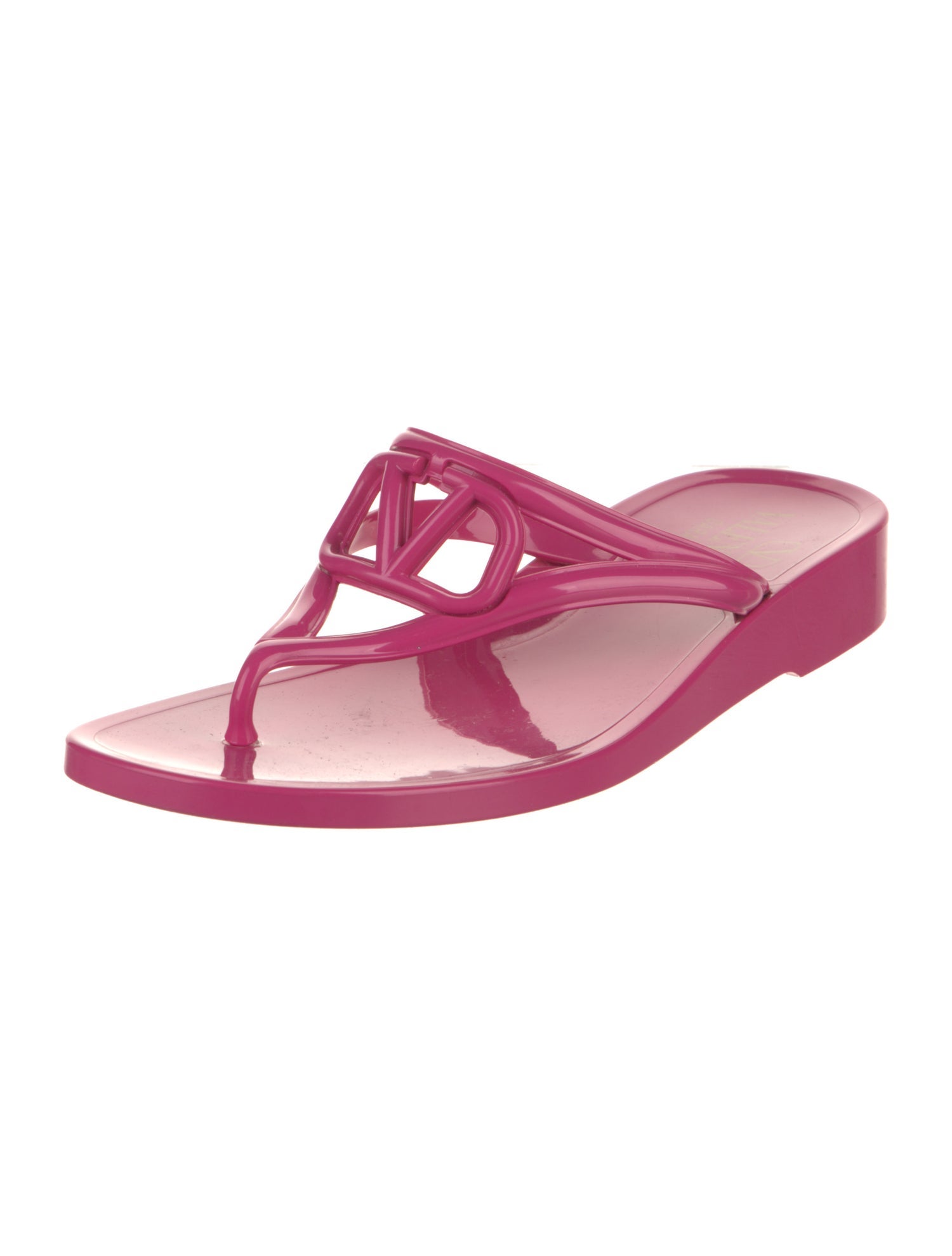 Valentino Rockstud Accents Rubber Flip Flops