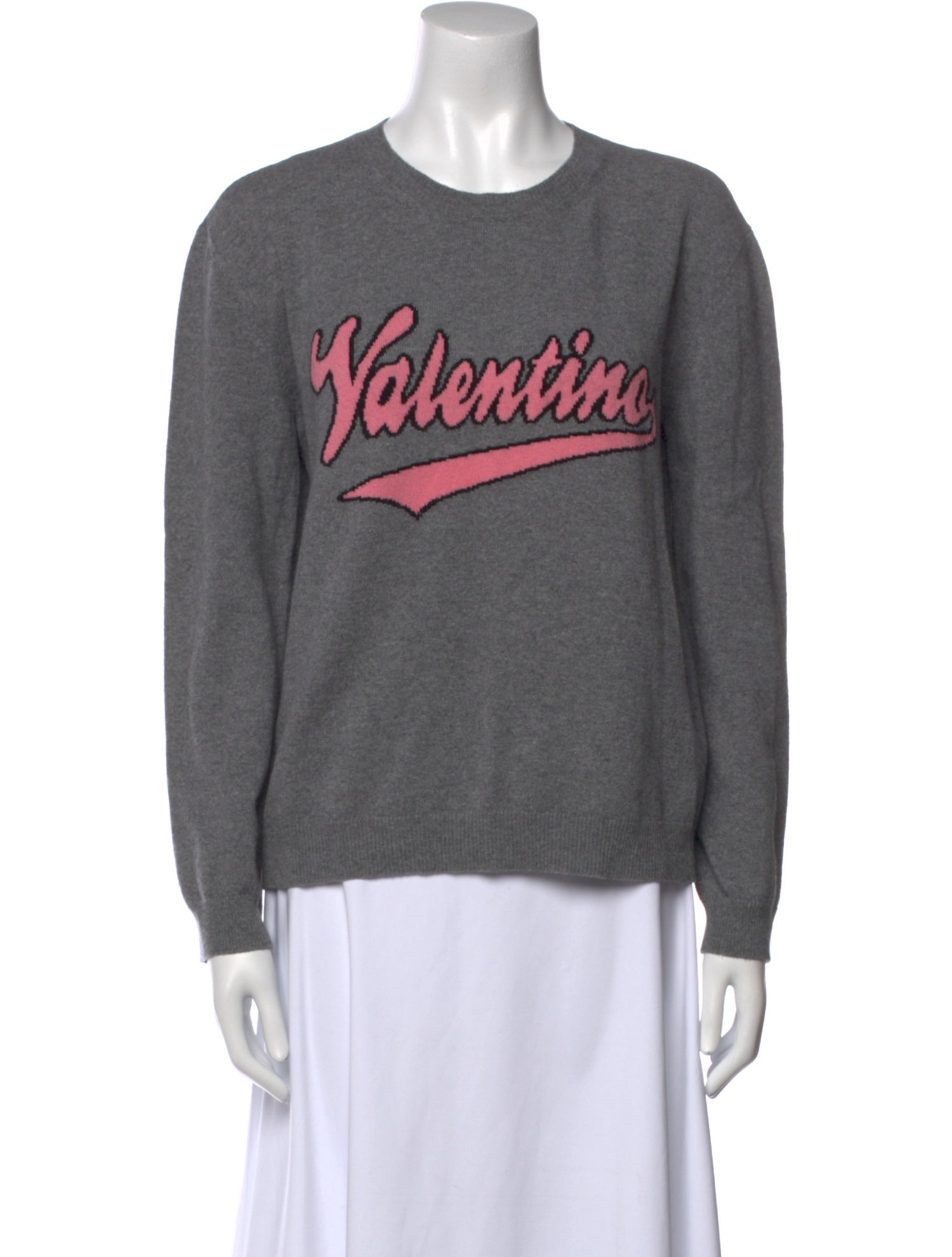 Valentino Virgin Wool Graphic Print Sweater
