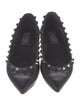 Valentino Rockstud Accents Leather Flats