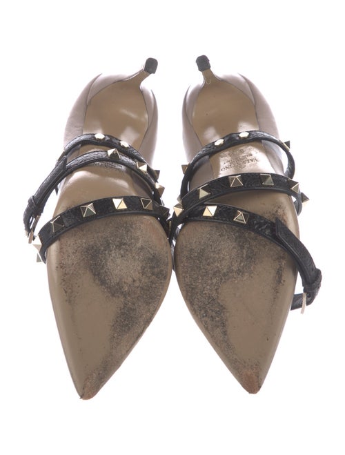 Valentino Rockstud Accents Leather Pumps