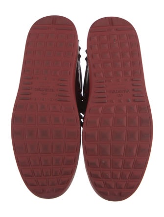 Valentino Rockstud Accents Leather Sneakers