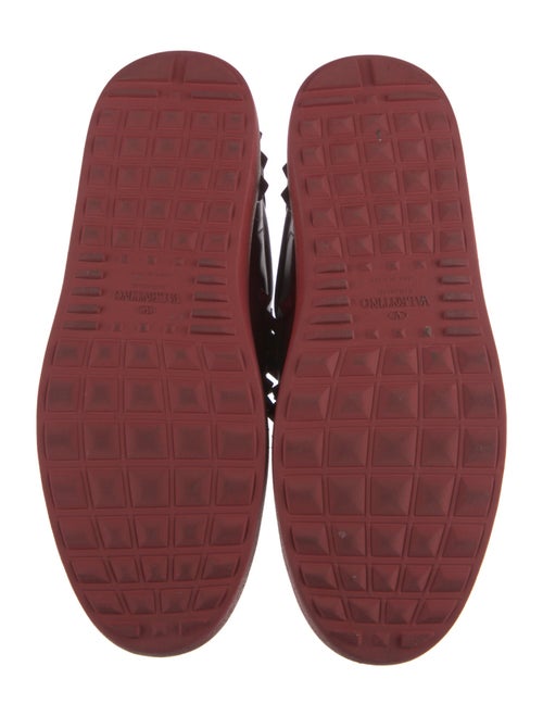 Valentino Rockstud Accents Leather Sneakers