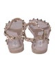 Valentino Rockstud Accents Rubber T-Strap Sandals