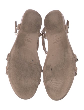 Valentino Rockstud Accents Rubber T-Strap Sandals