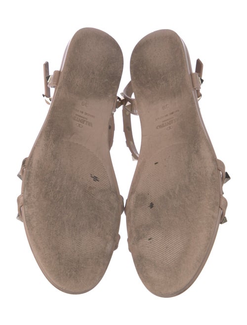 Valentino Rockstud Accents Rubber T-Strap Sandals