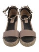 Valentino Rockstud Accents Leather Espadrilles