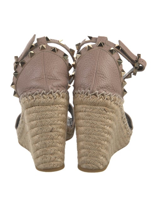 Valentino Rockstud Accents Leather Espadrilles